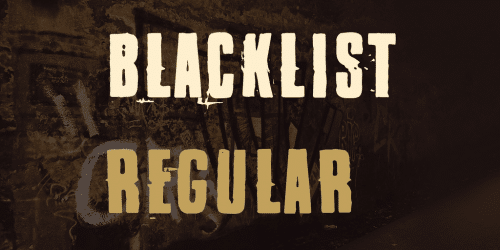 Blacklist Font 5