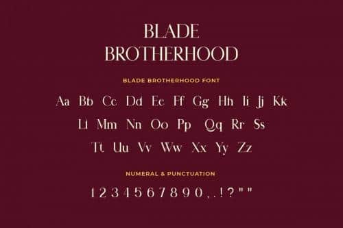Blade Brotherhood Serif Font 2