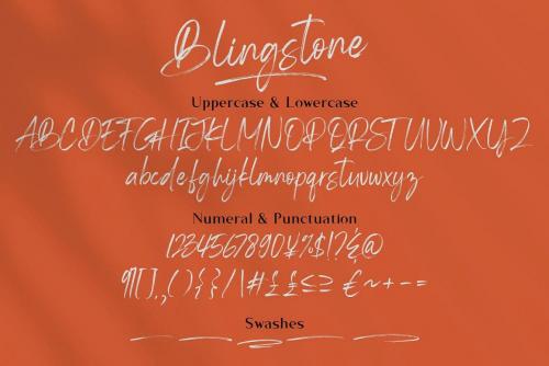 Blingstone Brush Font 8