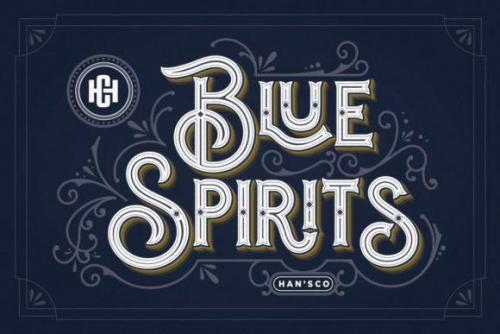 Blue Spirits Display Font 1