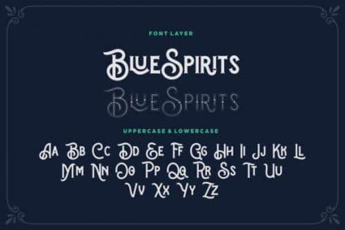 Blue Spirits Display Font 7