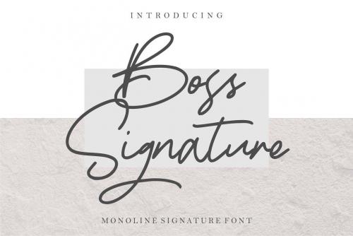 Boss Signature Font 1