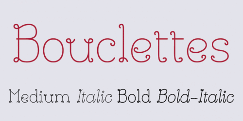 Bouclettes Decorative Funny Serifs Font for Spring 2