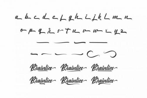 Brainlies Calligraphy Font 2
