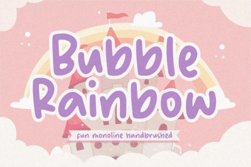 Bubble Rainbow Handbrushed Font 1