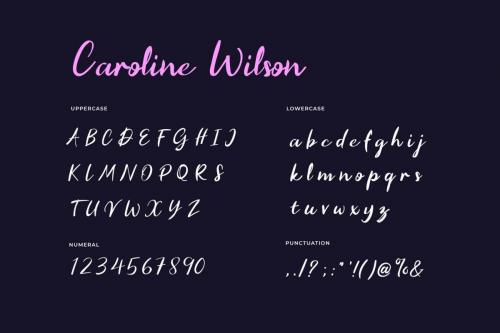 Caroline Wilson Font 3