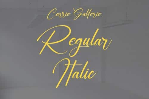 Carrie Gallerie Font 2