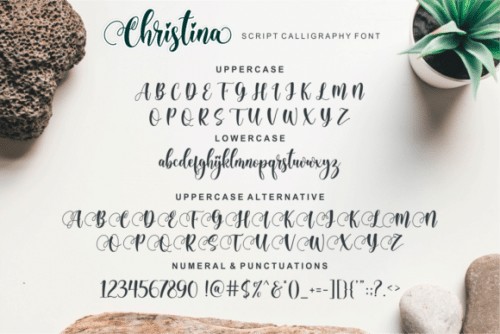 Christina Calligraphy Font 11