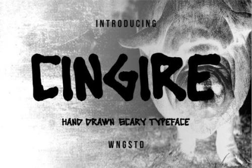Cingire Hand Drawn Scary Typeface 1