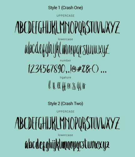 Crash One Typeface 3