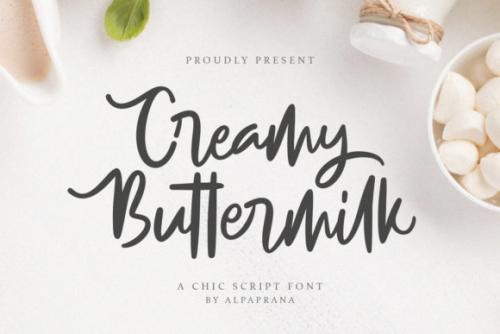 Creamy Buttermilk Font 1
