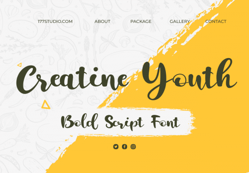 Creatine Youth Bold Script Font 1