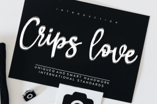Crips love Script Font 1