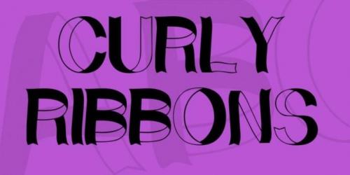 Curly Ribbons Font 1