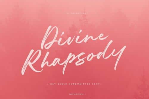 Divine Rhapsody Brush Font 1