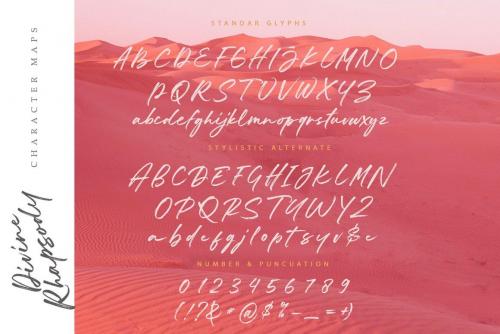 Divine Rhapsody Brush Font 5
