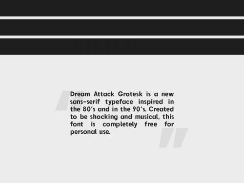 Dream Attack Grotesk Font 2