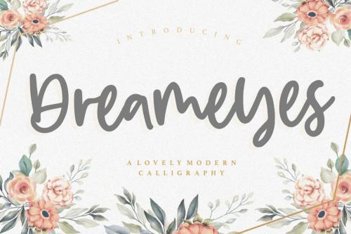 Dreameyes Lovely Modern Calligraphy Font 1