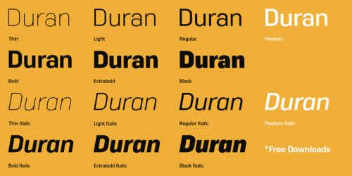 Duran Sans Serif Font 3