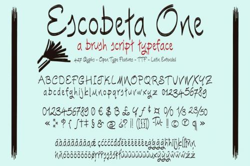 Escobeta One Brush Script Font 3