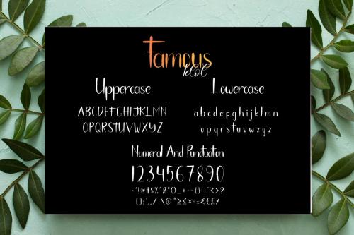 Famous Idol Script Font 6