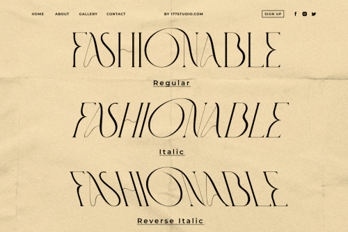 Fashionable Font 9