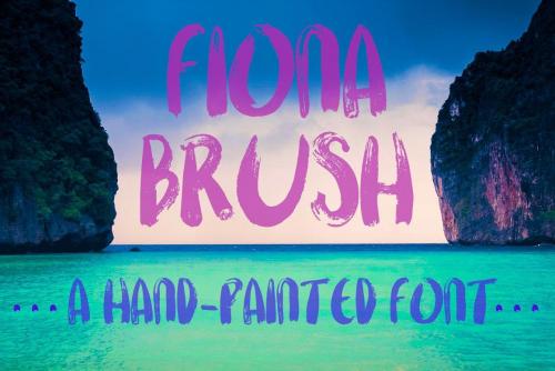 Fiona Brush A Hand-Painted Font 1