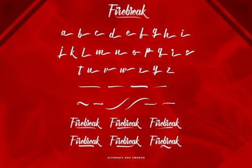 Firebreak Calligraphy Font 8