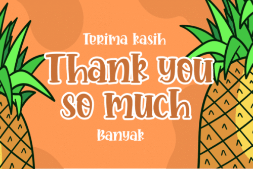 Fresh Pineapple Font 8