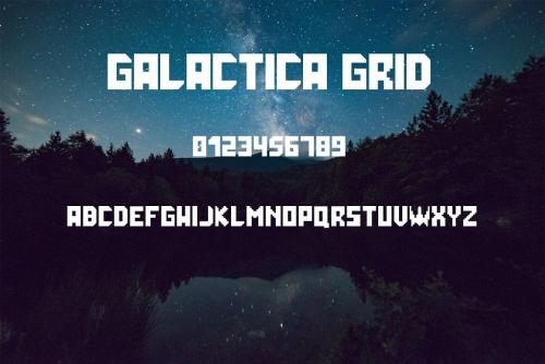 Galactica Space Grid Font 1