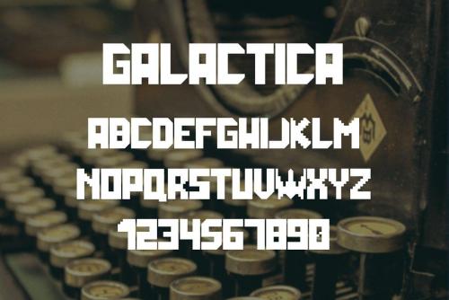 Galactica Space Grid Font 2