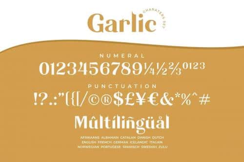 Garlic Elegant Font 15