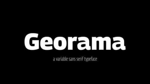 Georama Sans Serif Font 1