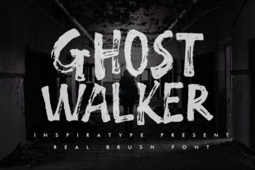 Ghost Walker Brush Font
