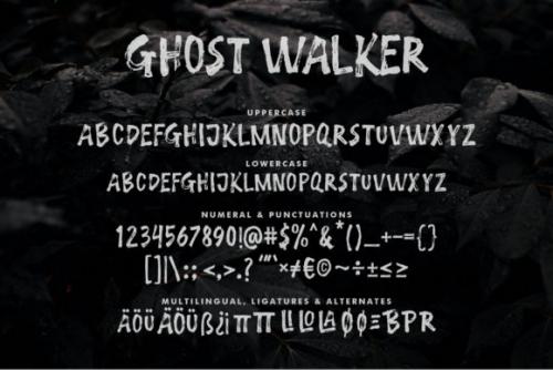 Ghost Walker Brush Font 5