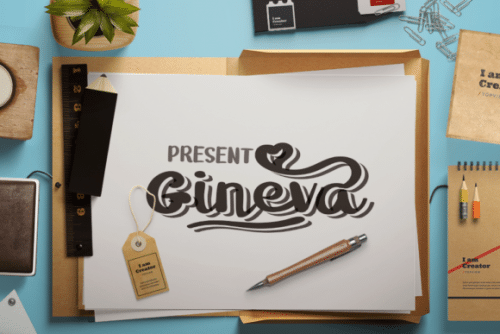 Gineva Script Font 9