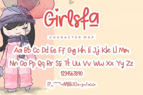 Girlsfa Cute and Girly Font 14