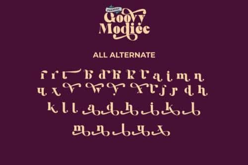 Goovy Modice Serif Font 8