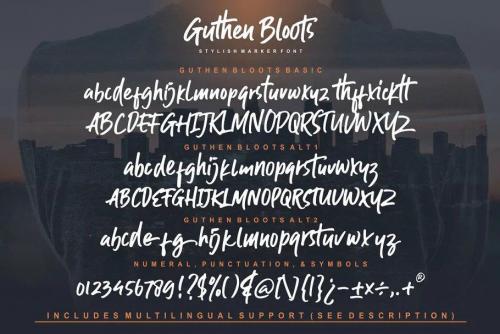 Guthen Bloots Brush Font 18