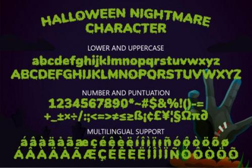 Halloween Nightmare – Spooky Display Font 6