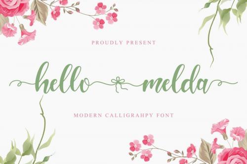 Hello Melda Script Font 1