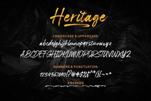 Heritage Brush Font 9