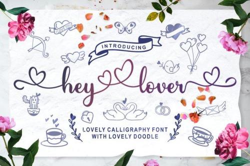 Hey Lover Calligraphy Font