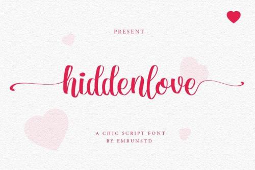 Hiddenlove Calligraphy Font