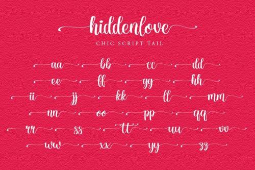 Hiddenlove Calligraphy Font 5