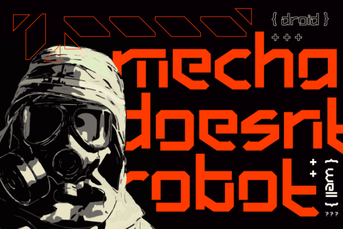 Hundred Wars Cyber Tech Typeface 2