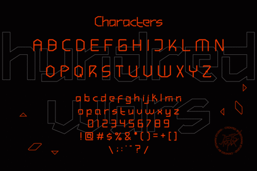 Hundred Wars Cyber Tech Typeface 6