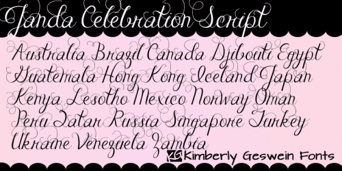 Janda Celebration Script Font 1