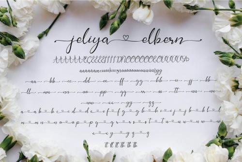 Jeliya Elbern Calligraphy Font 7