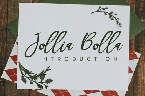 Jollia Bolla Handwritten Font 1